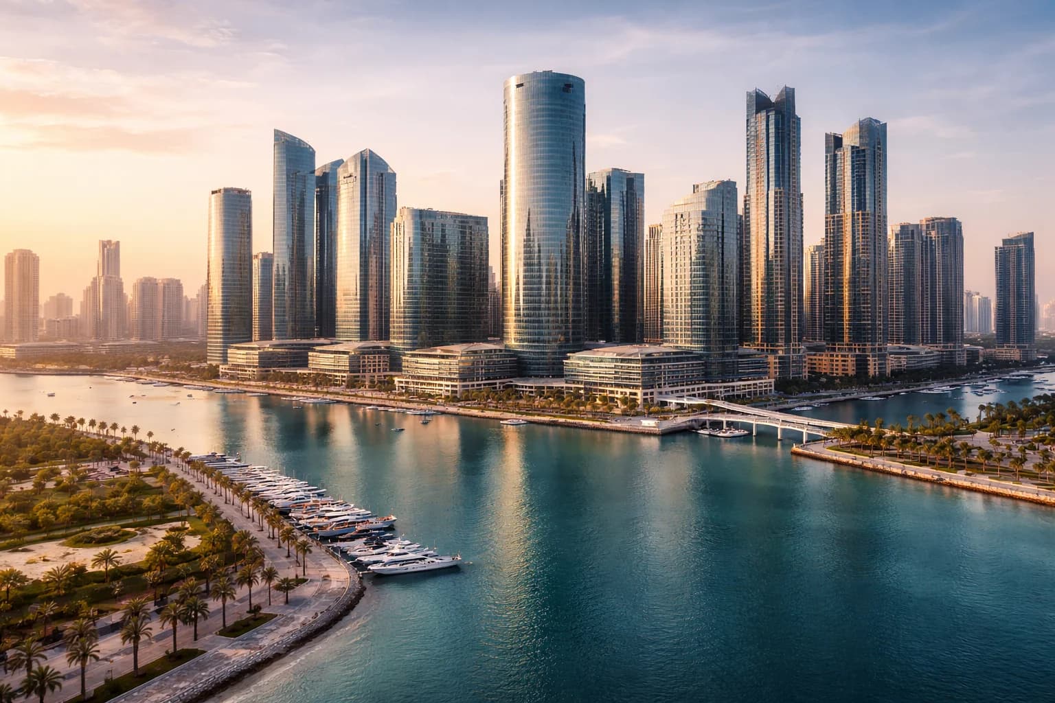 Abu dhabi business district skyline al maryah island