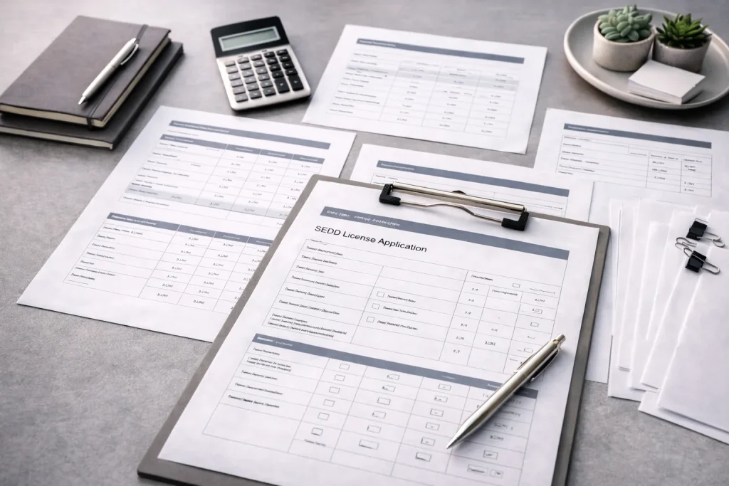SPC Free Zone package cost comparison documents and budget planning materials for business setup