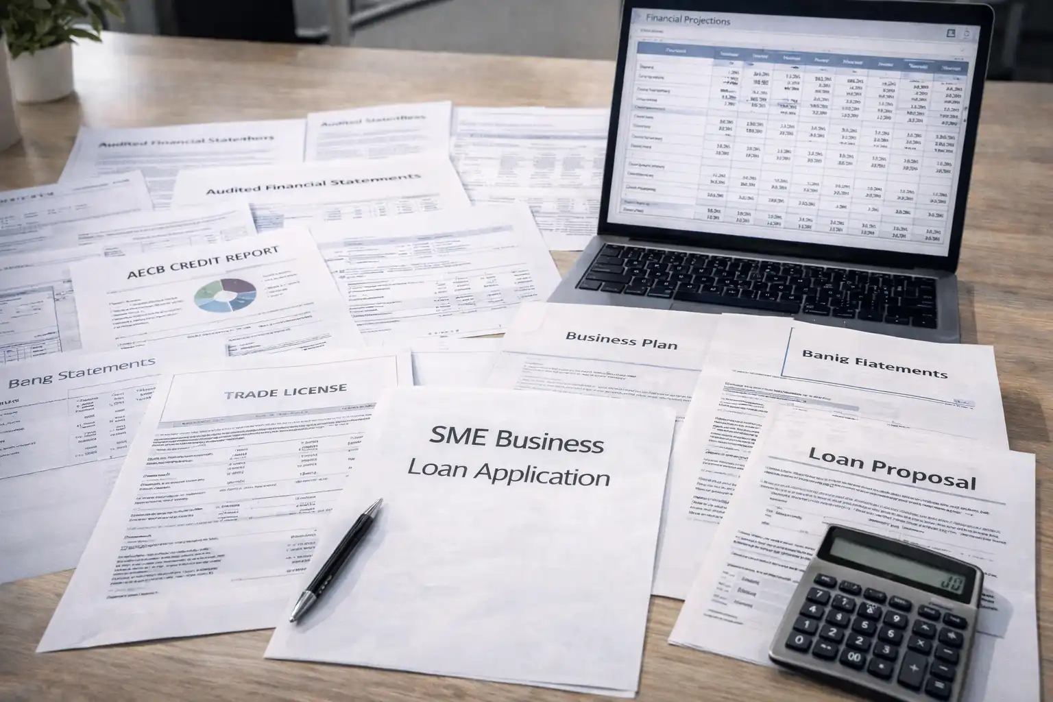 Sme loan application documentation financial statements uae
